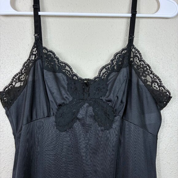 VTG Vassarette Babydoll Satin Lace Trim Slip Dress Size 34F Romantic Fairy - Picture 3 of 7